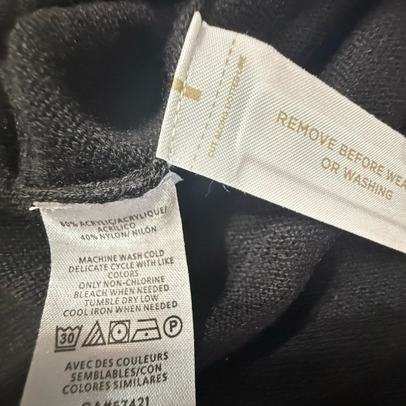 LOFT Black V-Neck Longline Sweater Tunic – Women’s Small (New with Tags) - Picture 3 of 3